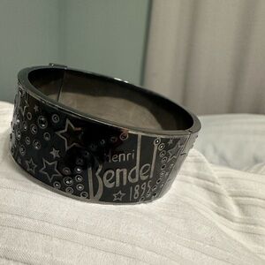 Henri Bendel Black and Silver Star Cuff Bracelet